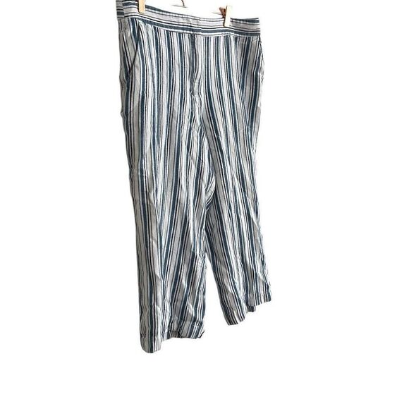 LOFT Cropped Cotton Linen Blend Pants Size 6P - Picture 2 of 6